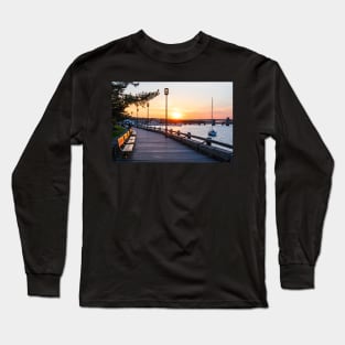 Newburyport MA Sunset Merrimack River Newburyport Turnpike Long Sleeve T-Shirt